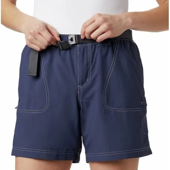 Columbia Pants - Columbia Water Resistant Sandy River Cargo Shorts Hiking with Belt Womens Size M